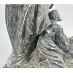 Figurine, silver-plated pewter, 19th century.