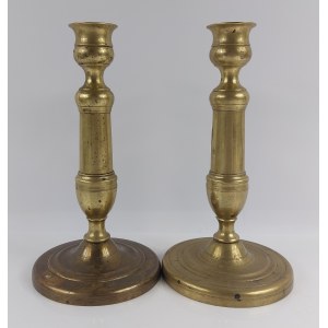 Pair of candlesticks, bronze, 19th/20th century.