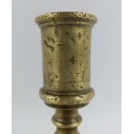 Candle holder, brass, 19th century.