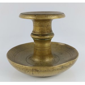 Candle holder, brass, 19th century.