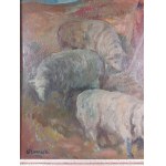 Edmund Czarnecki (1906-1990), Schmerzhafter Christus mit Schafen, 1946.