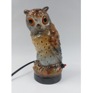Porcelain Owl lamp, 20th century Europe.