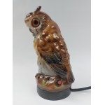 Porcelain Owl lamp, 20th century Europe.