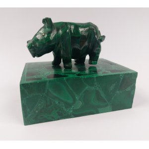 Statuetta di ippopotamo su base
