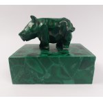 Statuetta di ippopotamo su base