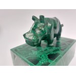 Statuetta di ippopotamo su base