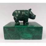 Statuetta di ippopotamo su base