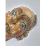 Wooden relief - face, 19th century?