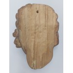 Wooden relief - face, 19th century?