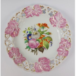 Decorative flower platter with openwork