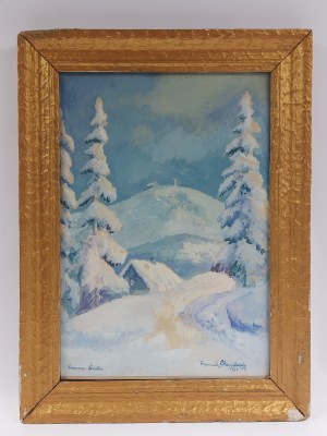 Zygmunt Chmielewski, Akwarela, 1966 r., Karpacz. Śnieżka