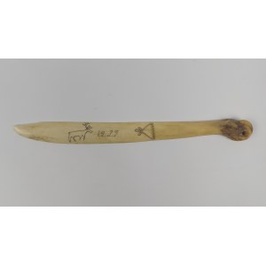 Bone paper knife, 1939.
