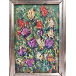 Henryk Zbigniew Wolff (born 1940 in Warsaw), Pair of paintings. Cycle - My Garden - Roses, 2019.