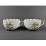 Set of 2 cups with saucers, Herend, Hungary