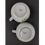 Set of 2 cups with saucers, Herend, Hungary