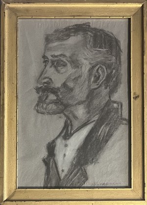 Wlastimil Hofman ( 1881 - 1970 ), Portret mężczyzny, 1914