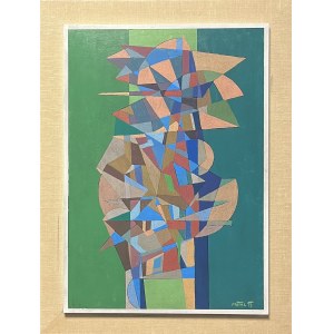 Bohumir Matal ( 1922 - 1988 ), Kompozycja kubistyczna, 1979