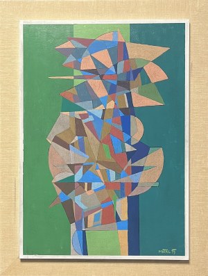 Bohumir Matal ( 1922 - 1988 ), Kompozycja kubistyczna, 1979