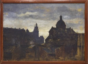 Stanisław FABIJAŃSKI (1865-1935), Nokturn krakowski - Widok na Wawel, 1920