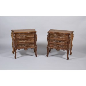 A pair of bedside tables in the Rococo manner