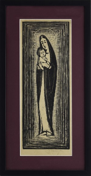 Julian PIETRZYK (1907-1995), Madonna z Dzieciątkiem, lata 60. XX w.