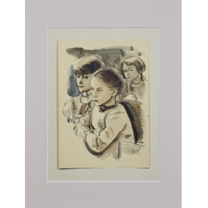 Wacław SIEMIĄTKOWSKI (1896-1977), Děti ve škole - Projekty knižních ilustrací