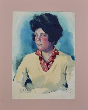 Jan Korwin KOCHANOWSKI (1897-1970), Portret młodej kobiety, 1962