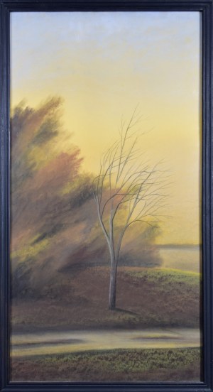 Grazina BUKIENE, Samotne drzewo - z cyklu „Wieczorne kolory”, 1995