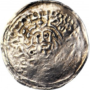 RRR-, Władysław Odonic 1207-1239, Denar, Gniezno, Św. Wojciech, ADLBERTVS+