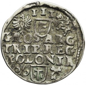 Stefan Batory, Trojak 1586, Poznań, data z lewej