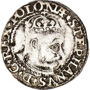 RRR-, Stefan Batory, Olkusz Pfennig 1580, Glaubicz Wappen, T.40 mk, R7