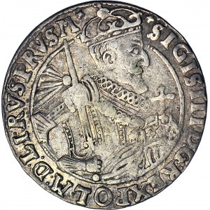 Sigismund III Vasa, Ort 1623, Bydgoszcz, PRVM, selten, Dekoration im Schild unvollständig Würmer