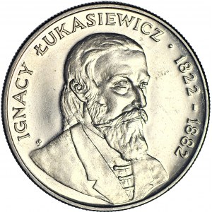 RR-, 50 złotych 1983, Ignacy Łukasiewicz, DESTRUKT - DOUBLE DIE
