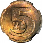 5 złotych 1975, niski nakład, mennicze