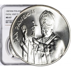 10.000 złotych 1987, Jan Paweł II, Wizyta w Ameryce, mennicze