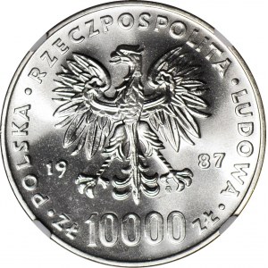 10.000 złotych 1987, Jan Paweł II, Wizyta w Ameryce, mennicze
