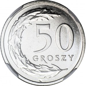 RR-, 50 groszy 2019-2023, DESTRUKT - struck thru