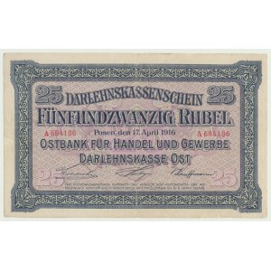 Poznań, 25 rubli 1916 - ser. A