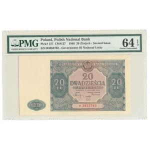 20 złotych 1946, ser. B, mała litera
