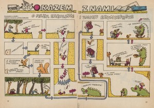 BUTENKO Bohdan - O Felku, Karolince i smoku Rrumtadrata [oryginalna ilustracja do czasopisma Świerszczyk]