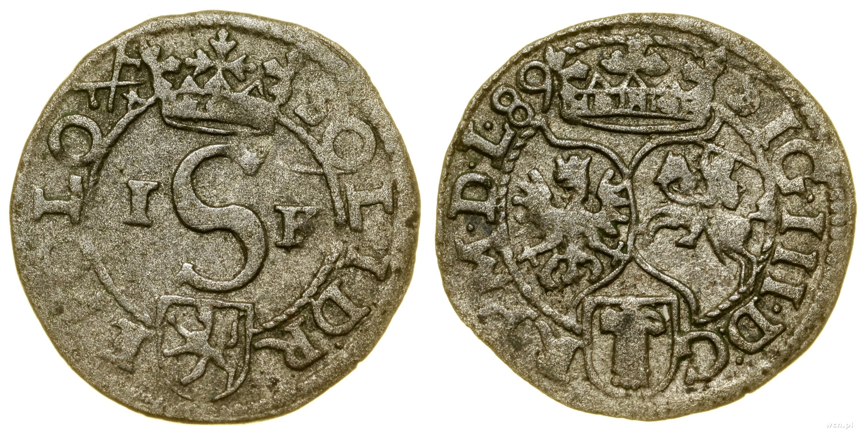Polska, szeląg, 1589 IF, Poznań - インターネットオークション
