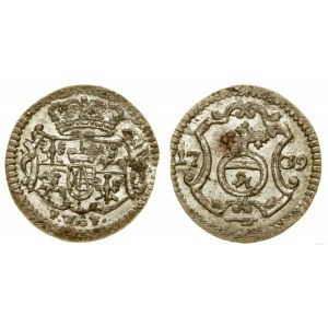Polska, halerz (fenig), 1739 FWôF, Drezno