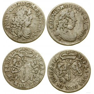 Niemcy, zestaw: 2 x szóstak, 1682, 1683, Królewiec