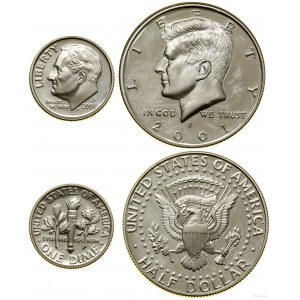 Stany Zjednoczone Ameryki (USA), lot 2 monet, 2001 S, San Francisco