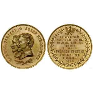 Polska, Kornel Ujejski i Józef Nikorowicz - medal wybity z okazji napisania chorału, 1893