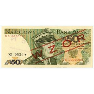 50 Zloty 1988 Serie GB 0000000 - Nr.0830 - MODELL / SPECIMEN