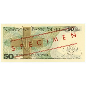 50 złotych 1988 seria GB 0000000 - No.0830 - WZÓR / SPECIMEN
