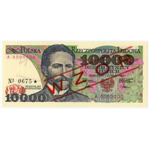 10.000 Zloty 1987 - Serie A 0000000 - Nr.0675 - MODELL / SPECIMEN