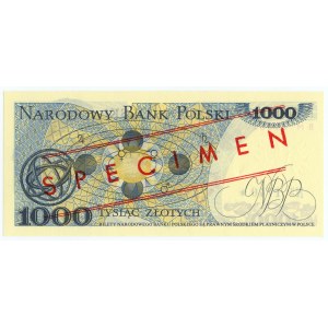1000 Zloty 1979 - Serie BM 0000000 - Nr.1740 - MODELL / SPECIMEN
