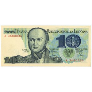 10 złotych 1982 - seria A